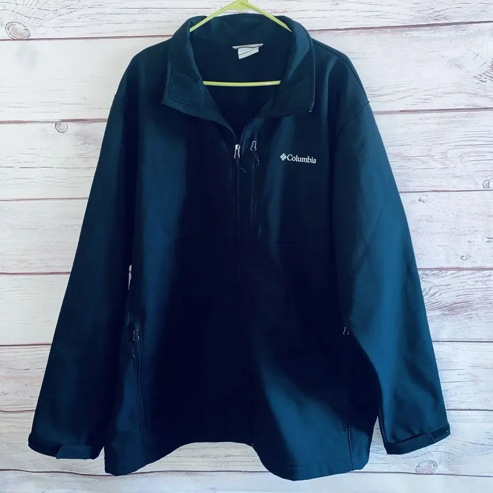 Columbia Ascender Men’s 3XL Black Softshell Jacket Full Zip Outdoor